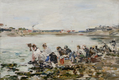 Lavandières sur la Touques by Eugène Boudin