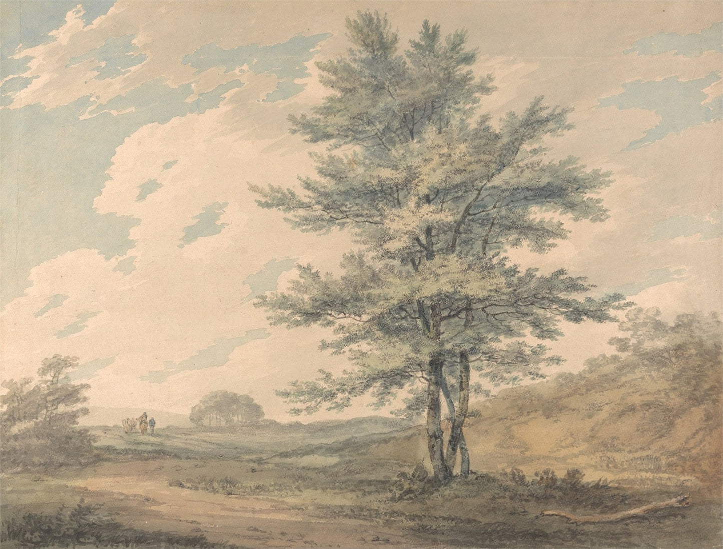 Landscape with Trees and Figures by J. M. W. Turner