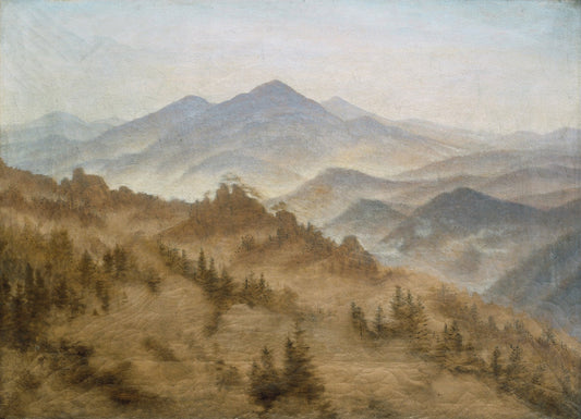 Landscape with the Rosenberg  in the Bohemian Mountains by Caspar David Friedrich