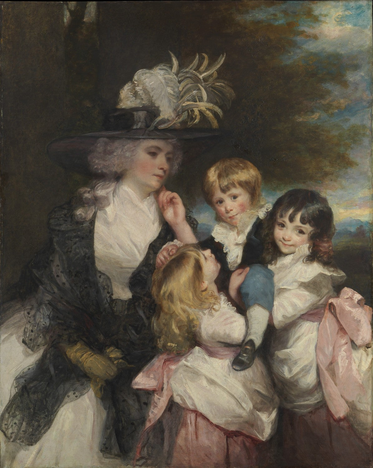 Lady Smith (Charlotte Delaval) and Her Children (George Henry, Louisa, and Charlotte) by Joshua Reynolds