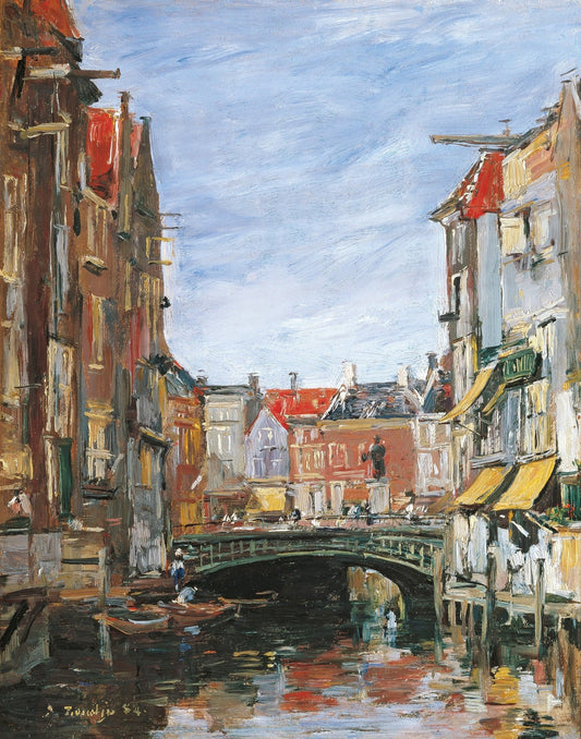 La Place Ary Scheffer, Dordrecht by Eugène Boudin