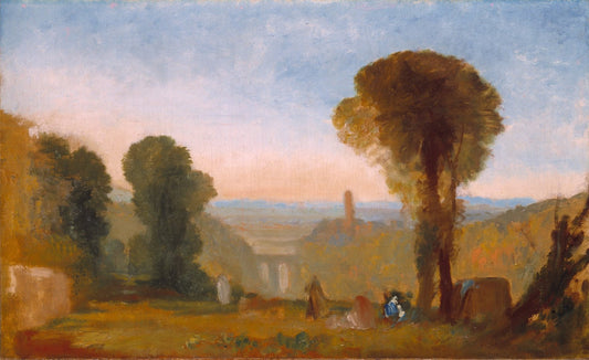 Italian Landscape with Bridge and Tower by J. M. W. Turner