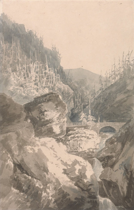 In the Via Mala, Between Coire and Splugen by J. M. W. Turner