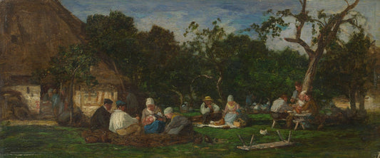 Honfleur: The St-Siméon Farm; Seated Figures by Eugène Boudin