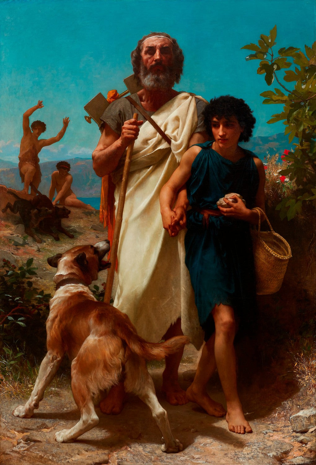 Homer and His Guide (Homère et son guide) by William-Adolphe Bouguereau