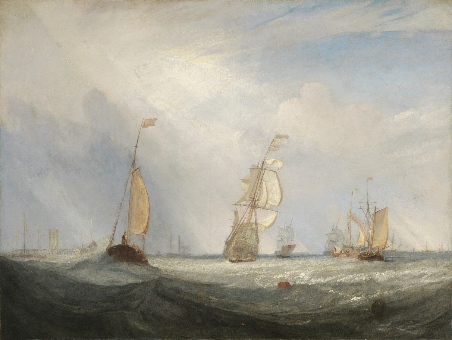 Helvoetsluys; the City of Utrecht, 64, Going to Sea by J. M. W. Turner