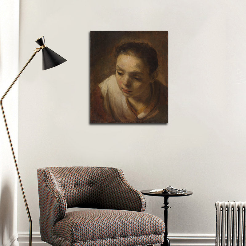 Head of a Girl - by Rembrandt