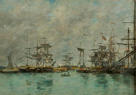 Harbour Scene by Eugène Boudin