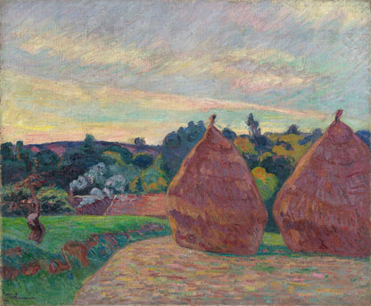 Grainstacks at Île-de-France by Armand Guillaumin