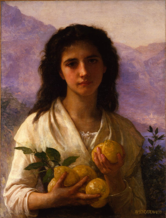 Girl Holding Lemons by William-Adolphe Bouguereau