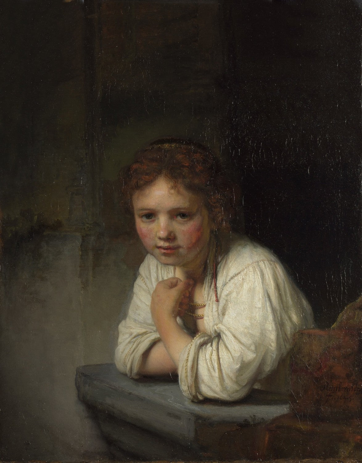 Girl at a Window by Rembrandt