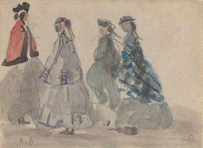 Four Women at Trouville by Eugène Boudin