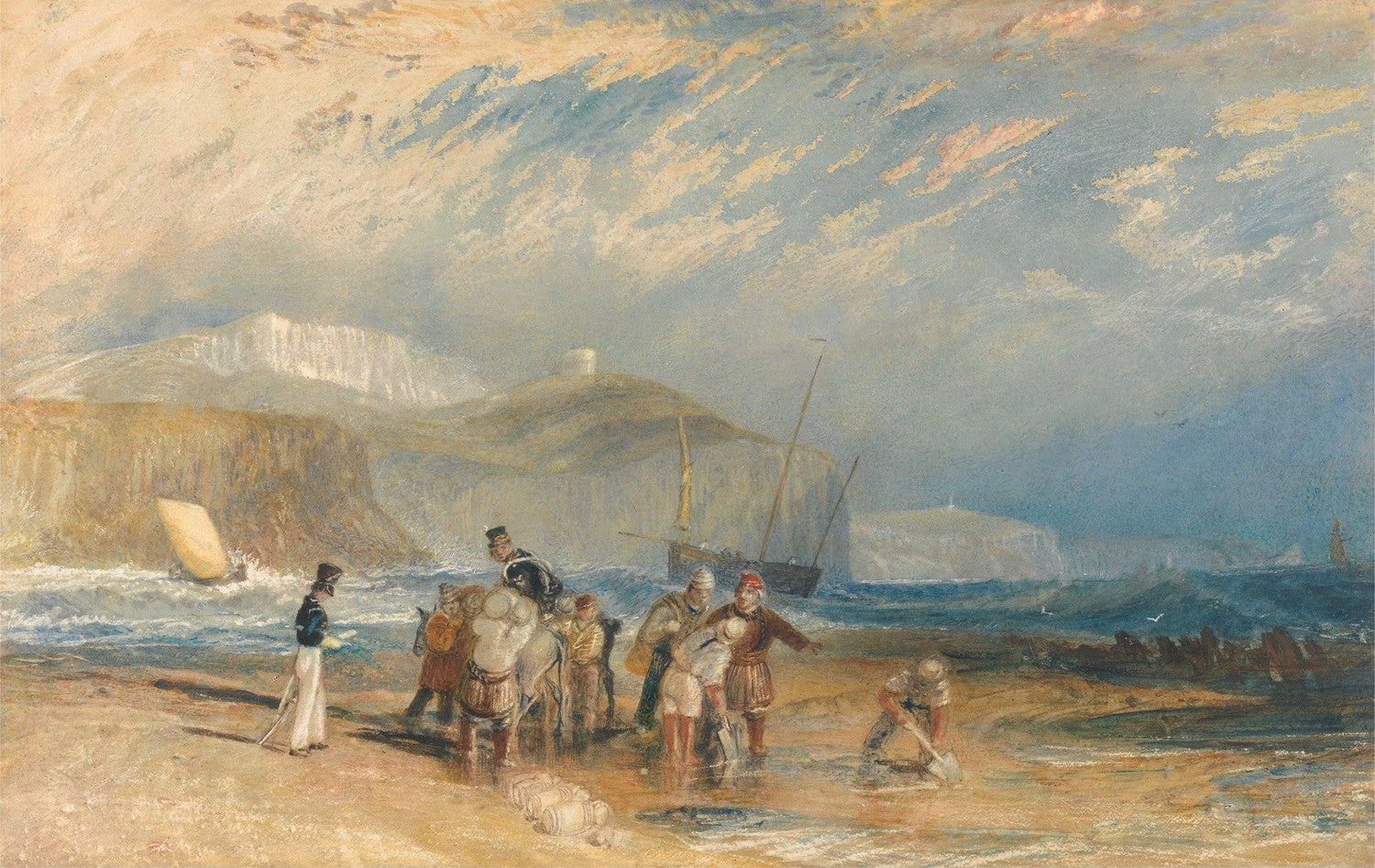 Folkestone Harbour and Coast to Dover by J. M. W. Turner