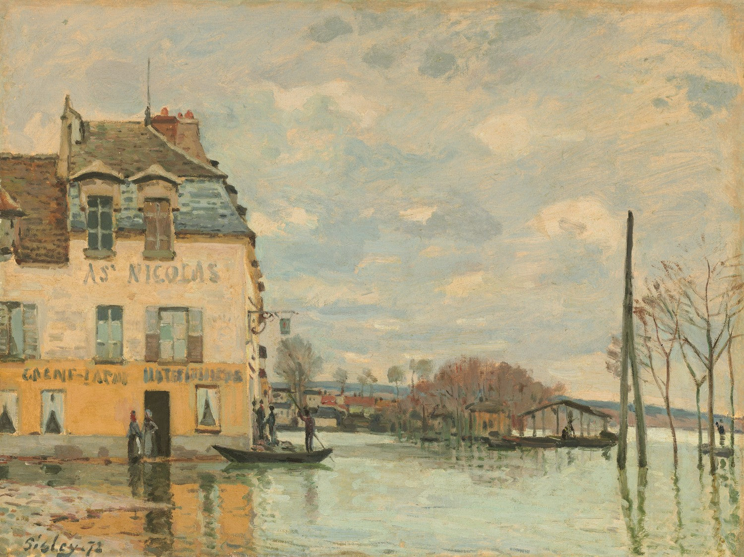 Flood at Port-Marly by Alfred Sisley