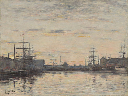 Fécamp: The Inner Harbor by Eugène Boudin