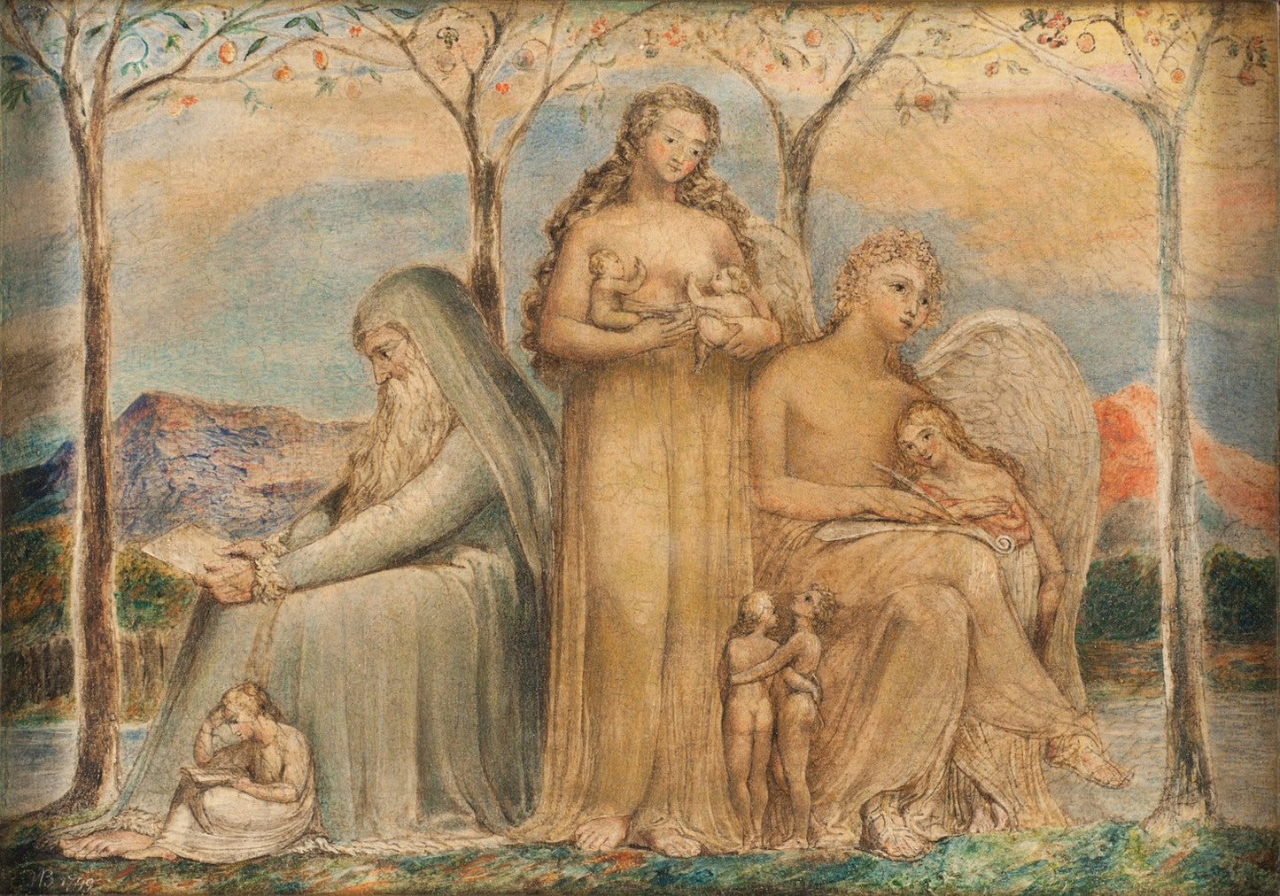 Faith, Hope, and Charity by William Blake