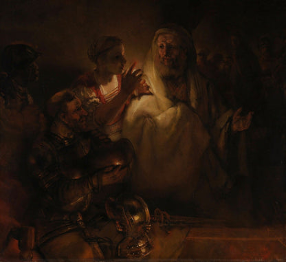 De verloochening van Petrus by Rembrandt