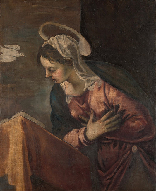 De verkondiging aan Maria; Maria by Tintoretto