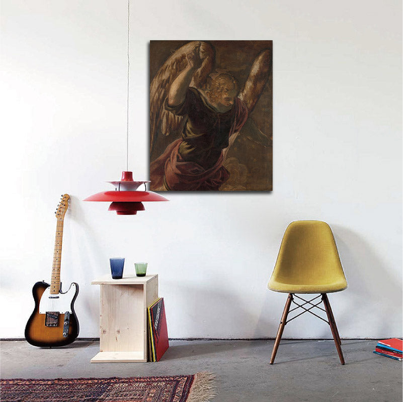 De Verkondiging aan Maria; de Engel - by Tintoretto