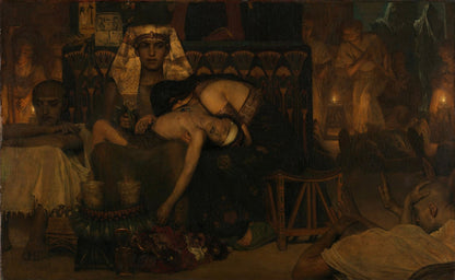 De dood van de eerstgeborene van de farao by Lawrence Alma-Tadema