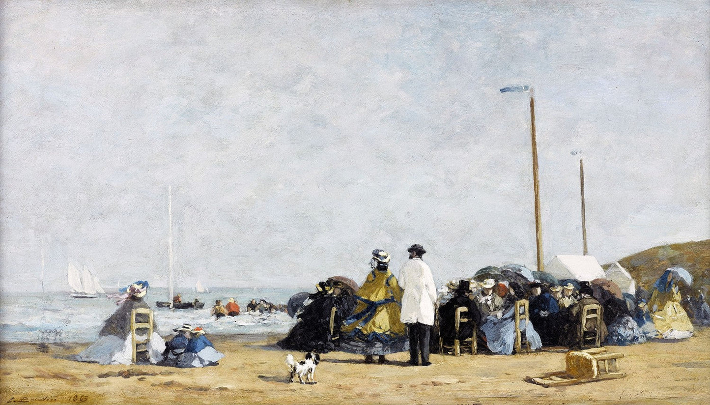 Crinolines sur la Plage (Crinolines on the Beach), 1863 by Eugène Boudin