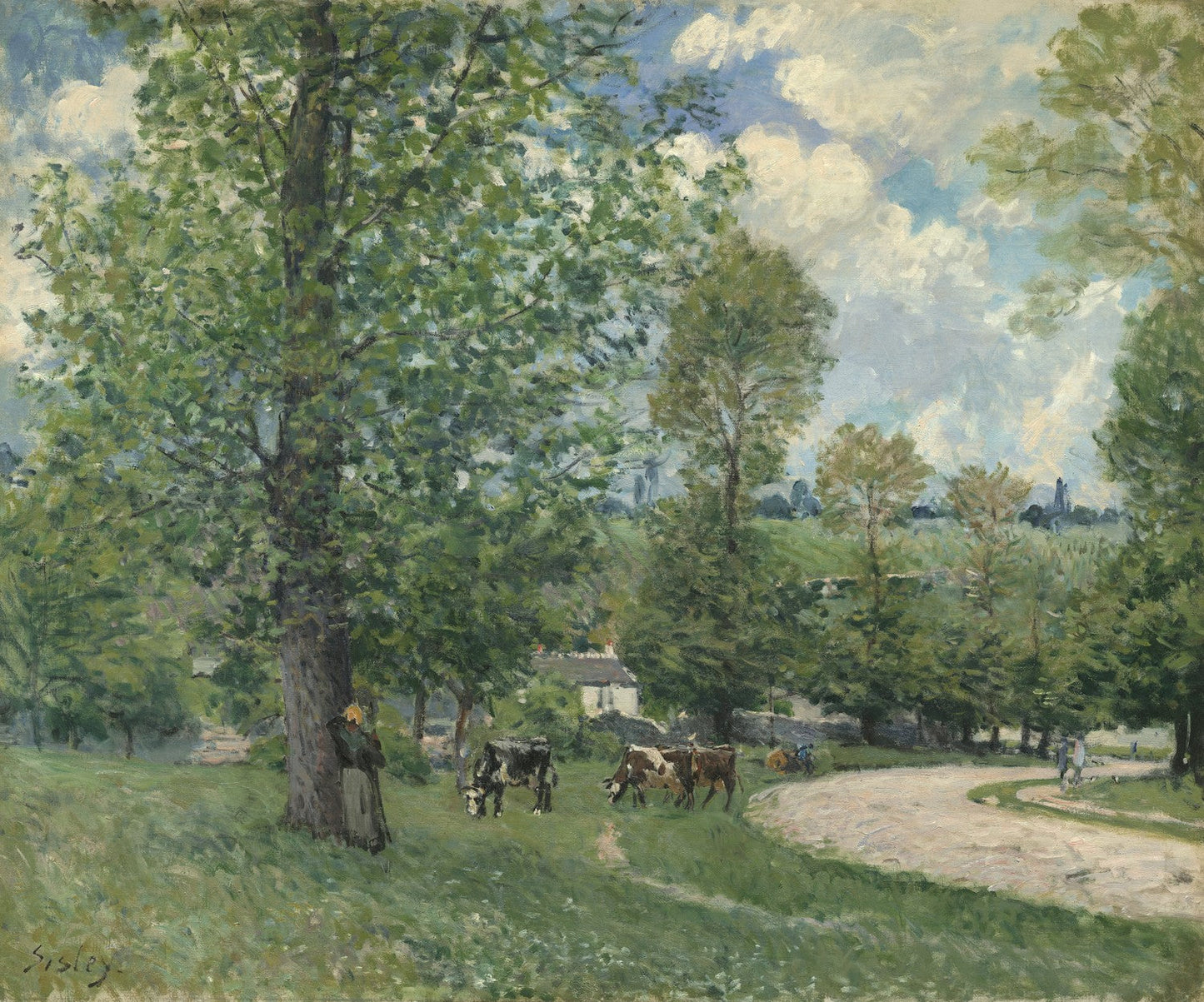 Cows in Pasture, Louveciennes by Alfred Sisley