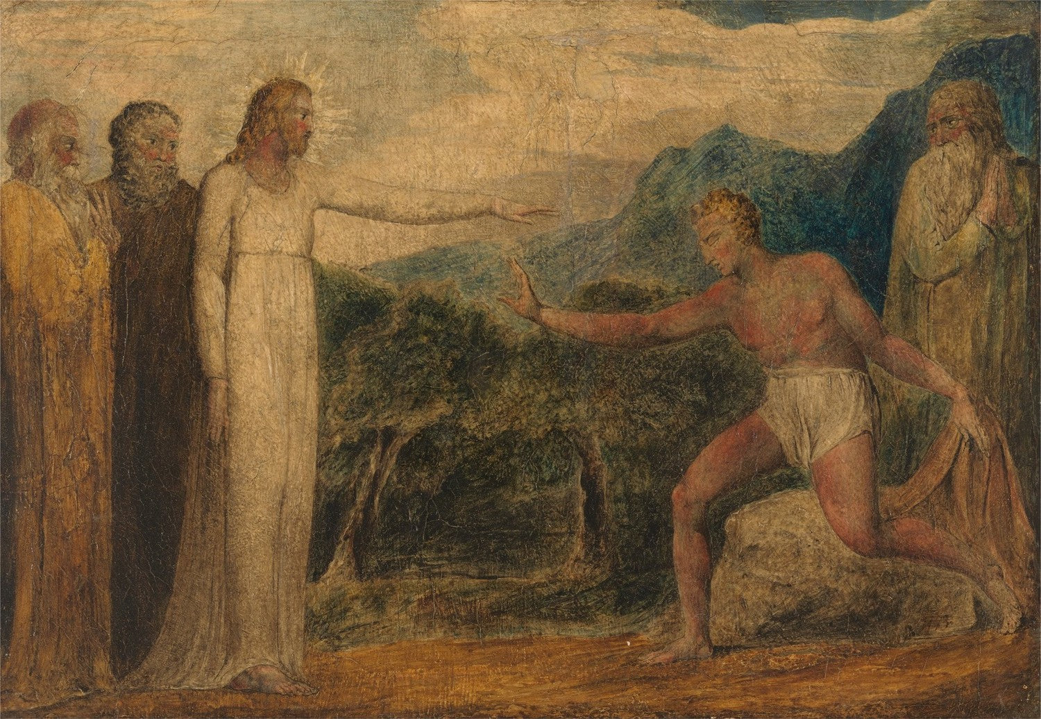 Christ Giving Sight to Bartimaeus by William Blake