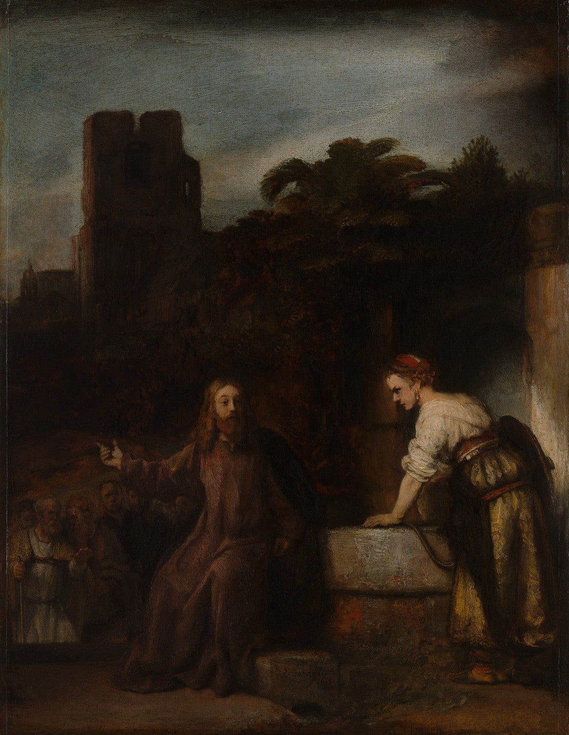 Christ and the Woman of Samaria by Rembrandt