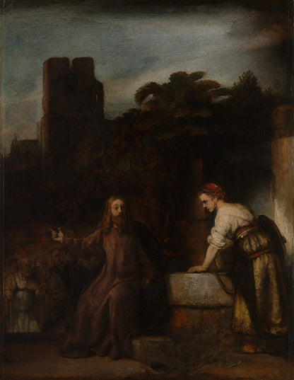 Christ and the Woman of Samaria by Rembrandt