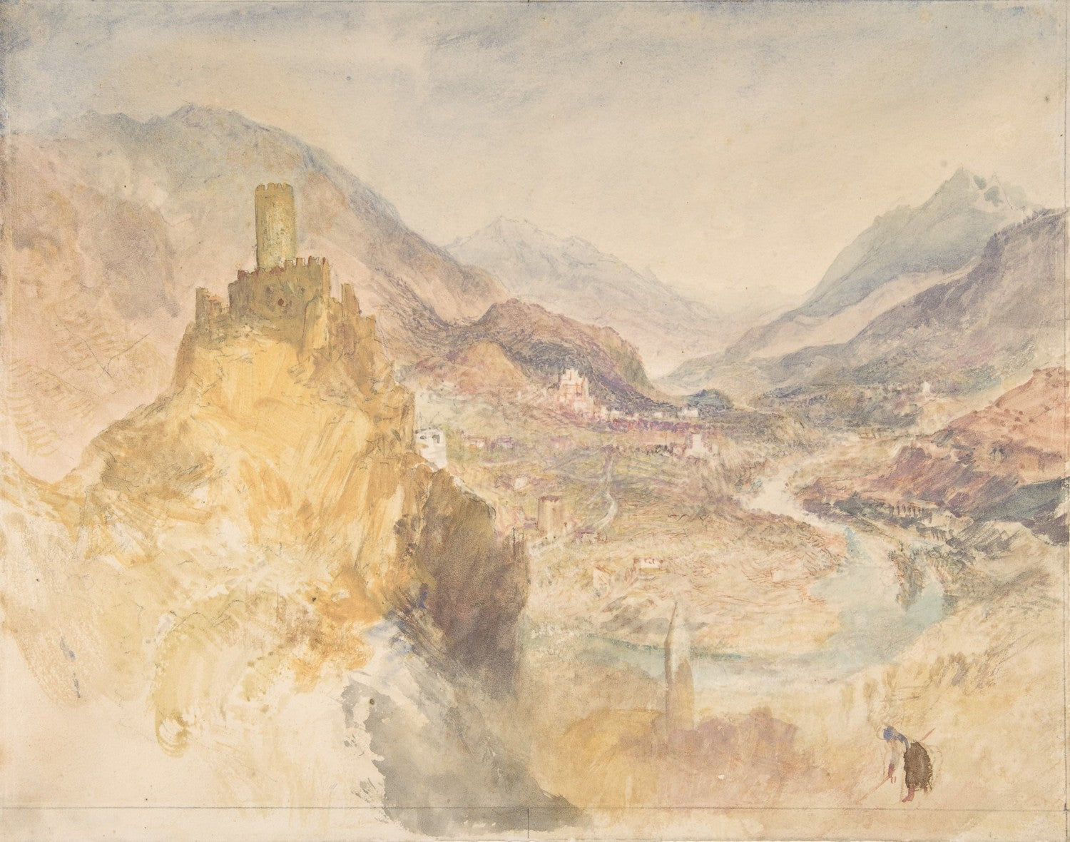 Chatel Argent and the Val d'Aosta from above Villeneuve by J. M. W. Turner