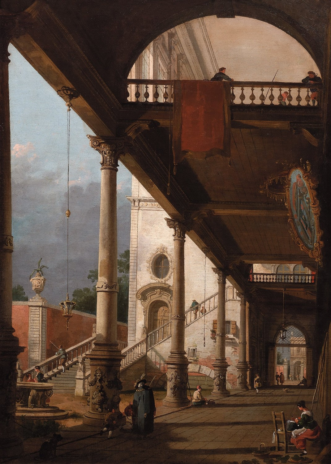 Capriccio (Venetian Courtyard) by Canaletto