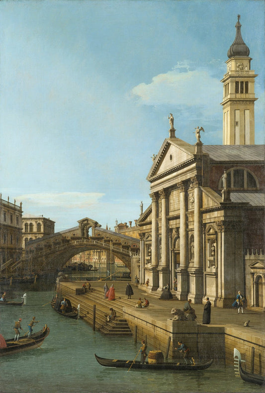 Capriccio: The Rialto Bridge and The Church of S. Giorgio Maggiore by Canaletto