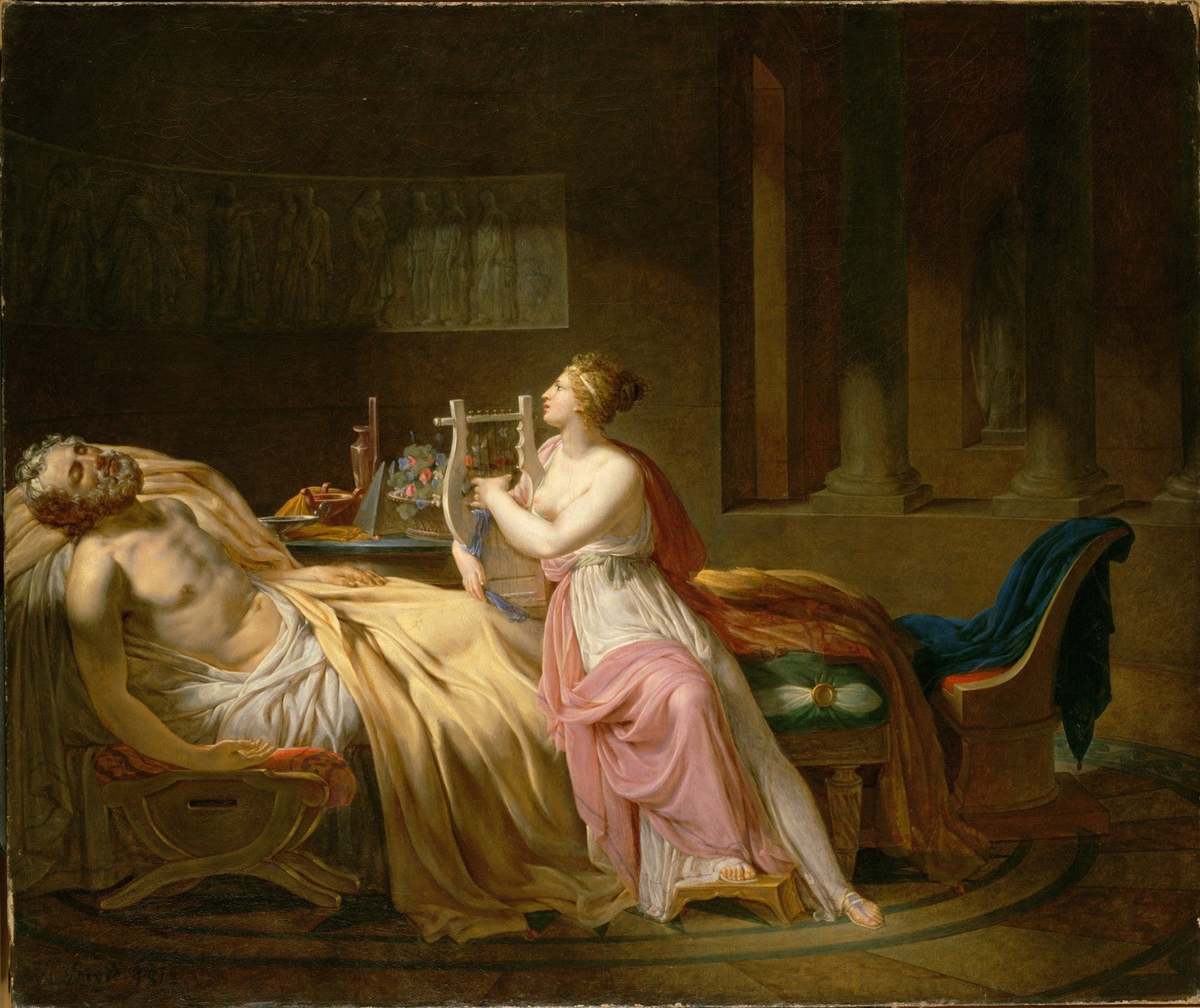 Calliope Mourning Homer by Jacques-Louis David