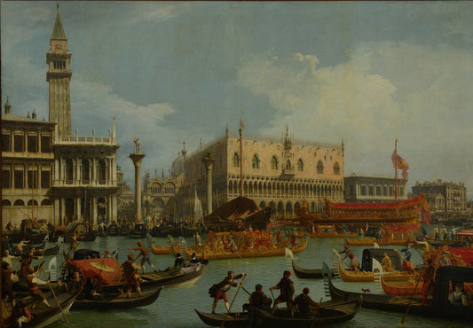 Bucentaur's return to the pier by the Palazzo Ducale by Canaletto