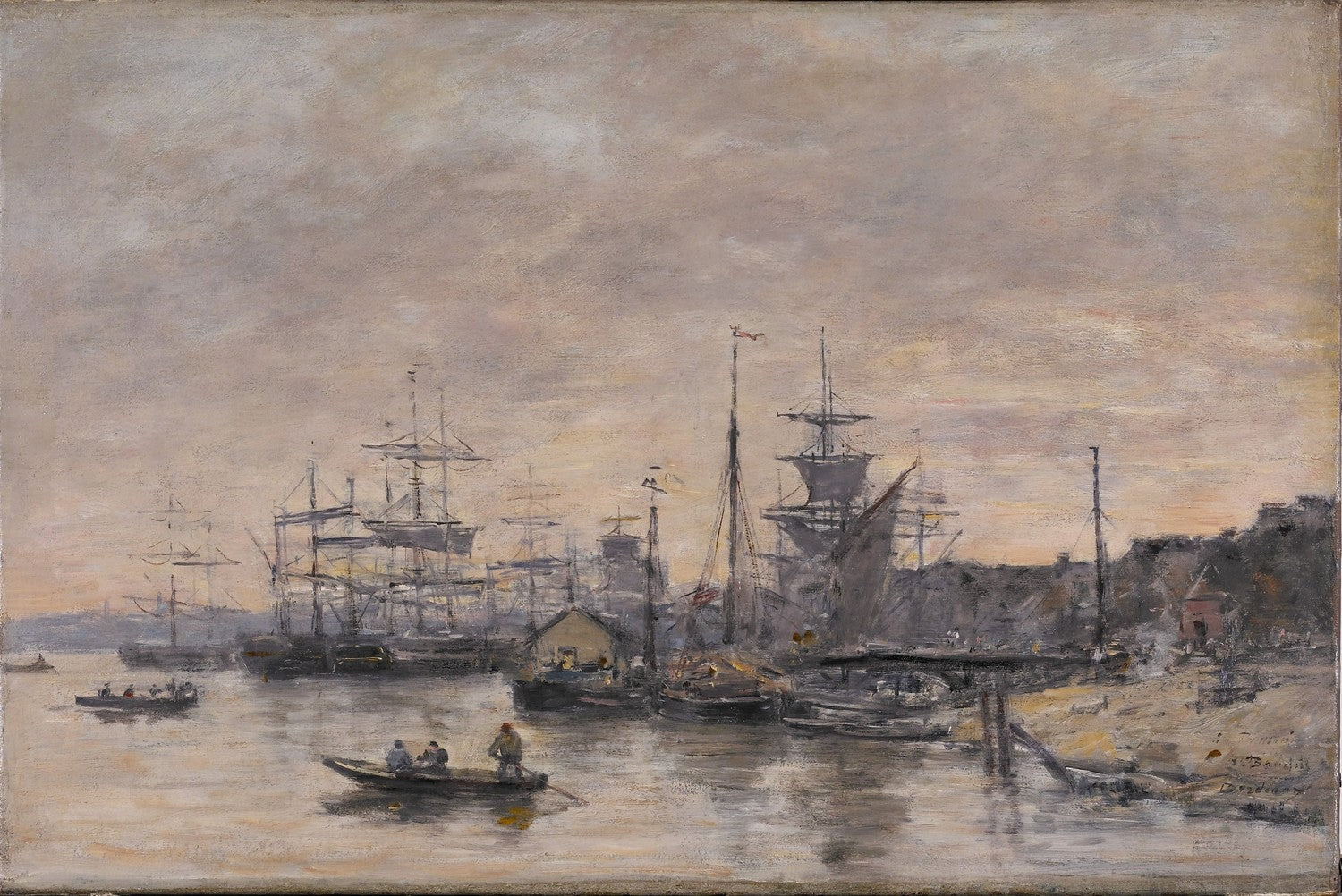 Bordeaux, the Harbor by Eugène Boudin