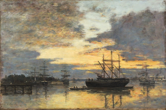 Bordeaux, In the Harbor by Eugène Boudin