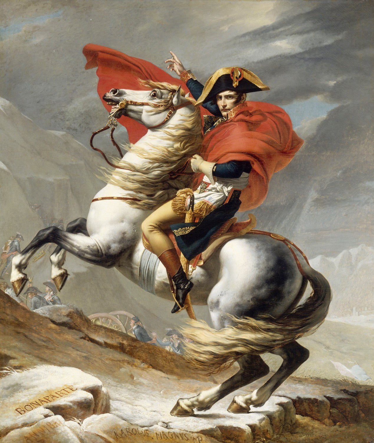 Bonaparte Crossing the Grand Saint-Bernard Pass by Jacques-Louis David