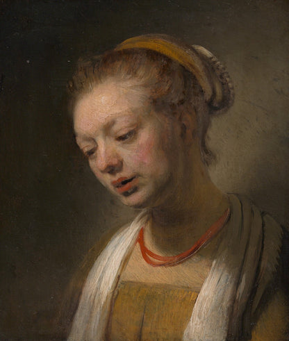 Young Woman with a Red Necklace by Rembrandt