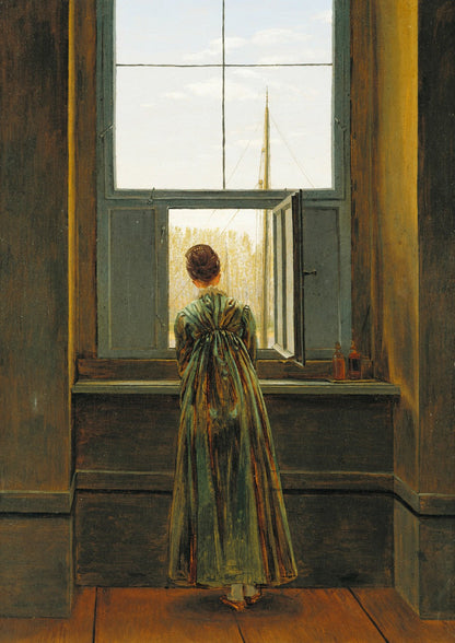 Woman at a Window by Caspar David Friedrich