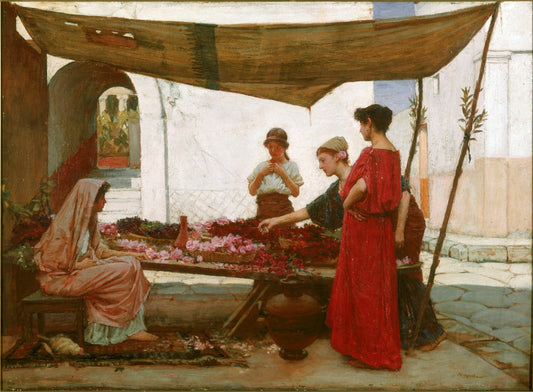 A Grecian Flower Market by John William Waterhouse