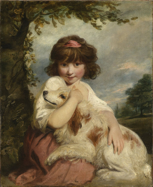 A Young Girl and Her Dog by Joshua Reynolds