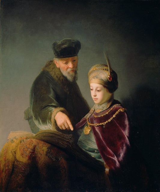 A  Young Scholar and his Tutor by Rembrandt