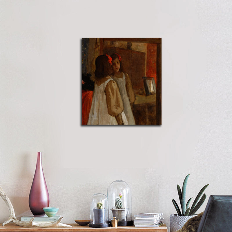 Alice in Mirror - by William Merritt Chase