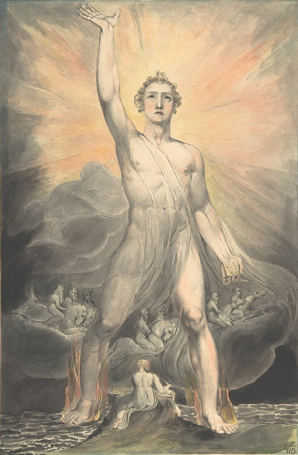 Angel of the Revelation (Book of Revelation, chapter 10) by William Blake