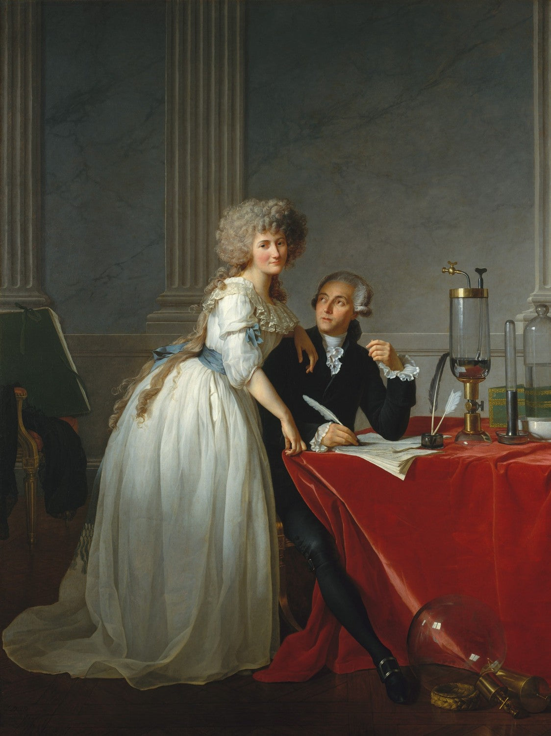 Antoine Laurent Lavoisier (1743–1794) and His Wife (Marie Anne Pierrette Paulze, 1758–1836) by Jacques-Louis David