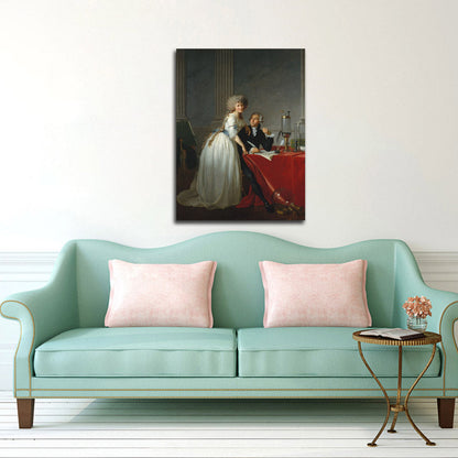 Antoine Laurent Lavoisier (1743–1794) and His Wife (Marie Anne Pierrette Paulze, 1758–1836) - by Jacques-Louis David