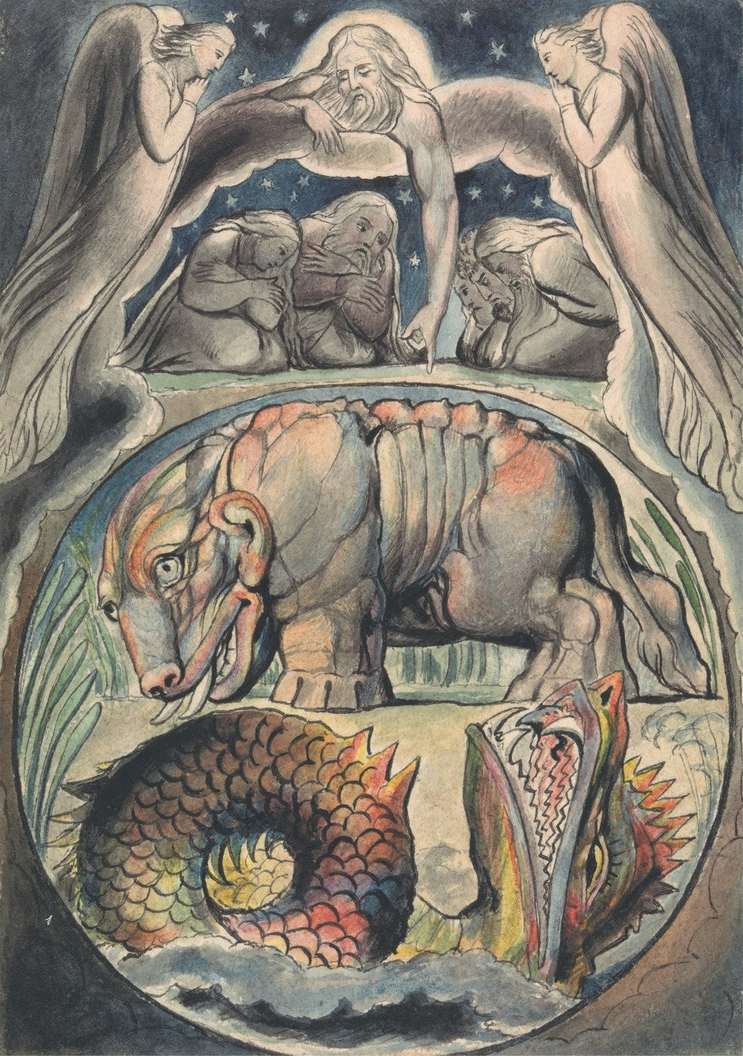 Behemoth and Leviathan by William Blake