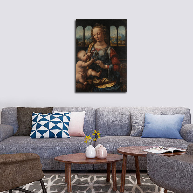 Madonna of the Carnation (Google Art Camera) - by Da Vinci