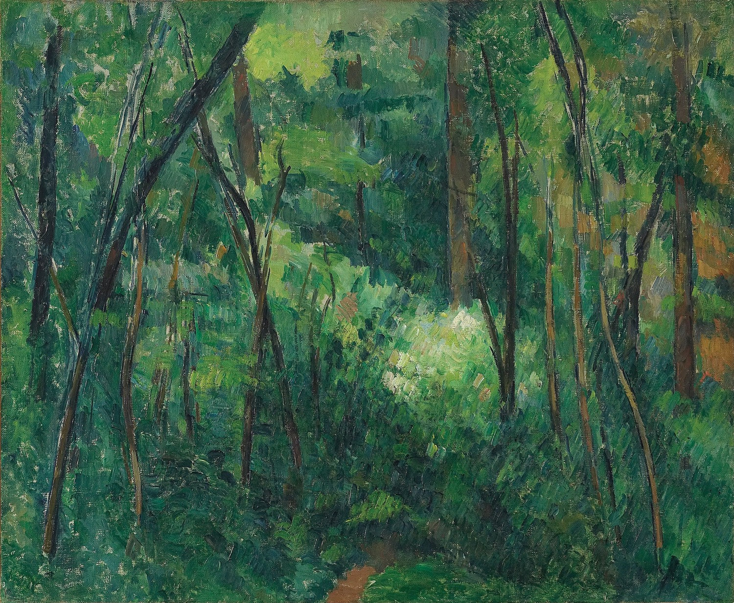 Interior of a forest by Paul Cézanne