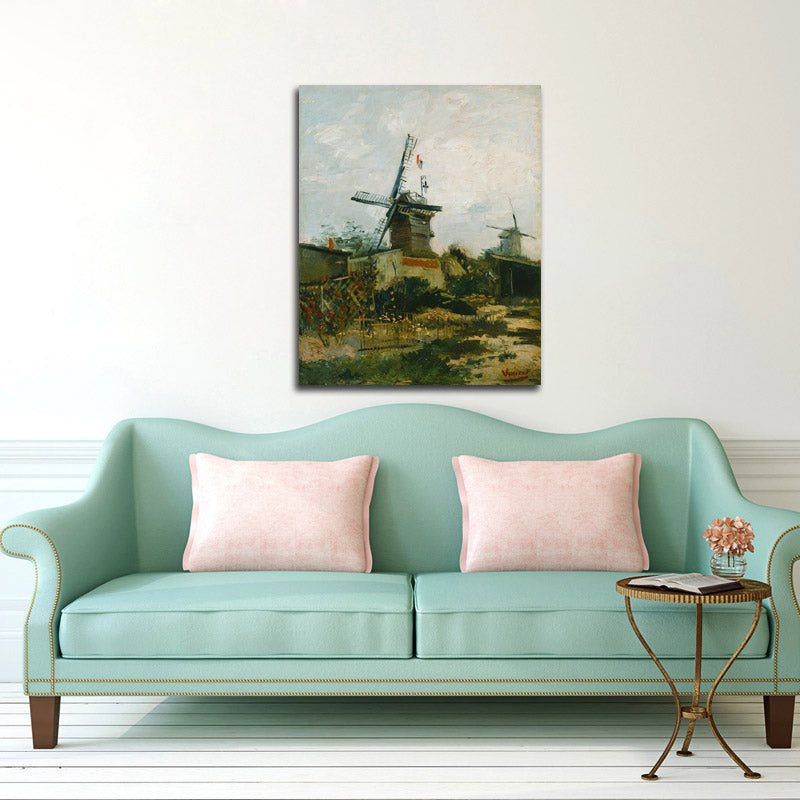 Windmills on Montmartre - by Vincent van Gogh